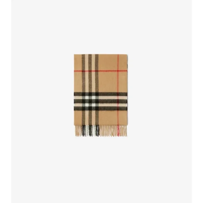Sciarpa in cashmere con motivo a quadri