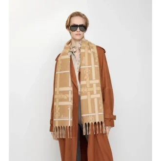 Sciarpa in cashmere con motivo a quadri Belt Check