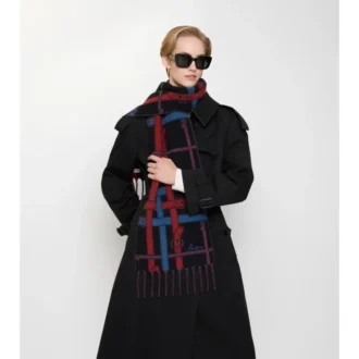 Sciarpa in cashmere con motivo a quadri Belt Check