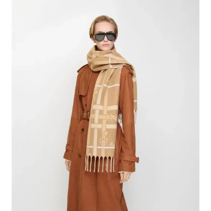 Sciarpa in cashmere con motivo a quadri Belt Check
