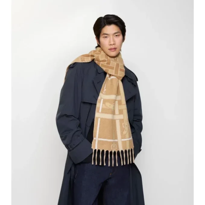 Sciarpa in cashmere con motivo a quadri Belt Check