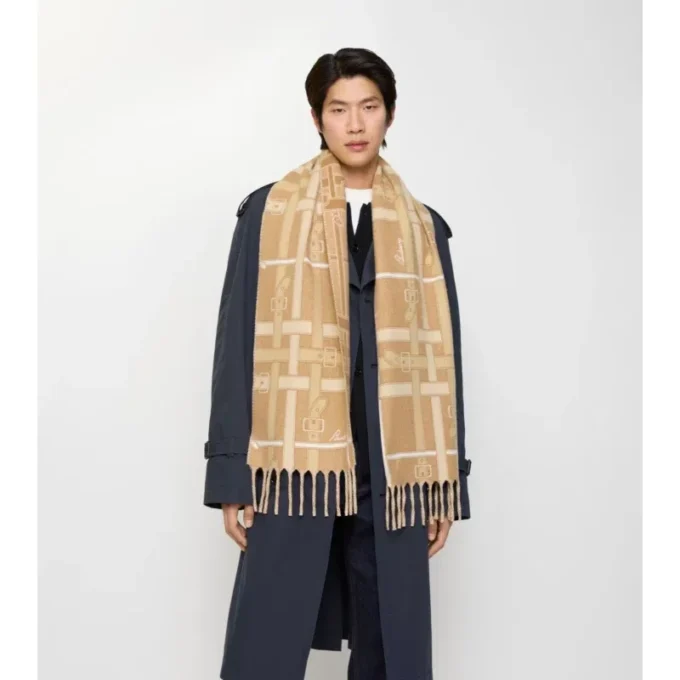 Sciarpa in cashmere con motivo a quadri Belt Check