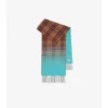 Sciarpa in cashmere con motivo a quadri sfumato