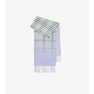 Sciarpa in cashmere con motivo a quadri sfumato