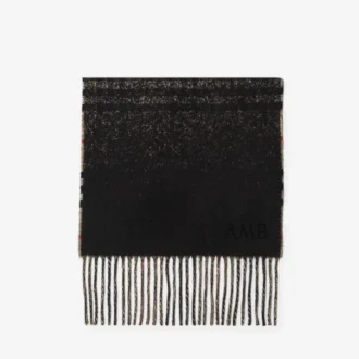 Sciarpa in cashmere con motivo a quadri sfumato