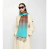 Sciarpa in cashmere con motivo a quadri sfumato