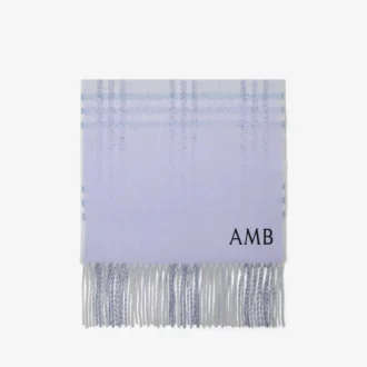 Sciarpa in cashmere con motivo a quadri sfumato
