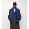 Sciarpa in cashmere con motivo a quadri sfumato