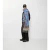 Sciarpa in cashmere con ritratto di cavaliere