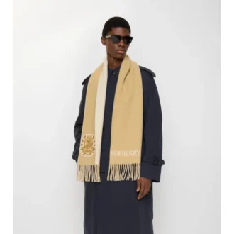 Sciarpa in cashmere con stemma B
