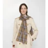 Sciarpa in cashmere e seta con motivo a quadri