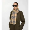 Sciarpa in cashmere e seta con motivo a quadri