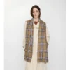 Sciarpa in cashmere e seta con motivo a quadri