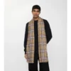 Sciarpa in cashmere e seta con motivo a quadri
