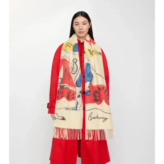 Sciarpa in cashmere EKD acquerellata