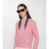 Sciarpa in chiffon di seta con motivo Belt Check