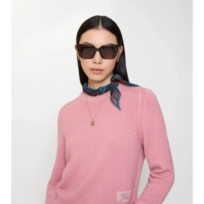 Sciarpa in chiffon di seta con motivo Belt Check