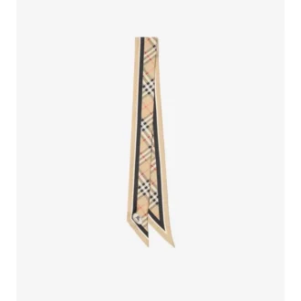 Sciarpa in seta a quadri skinny