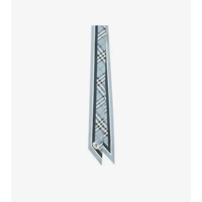 Sciarpa in seta a quadri skinny