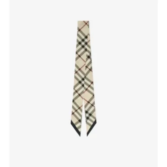 Sciarpa in seta a quadri skinny