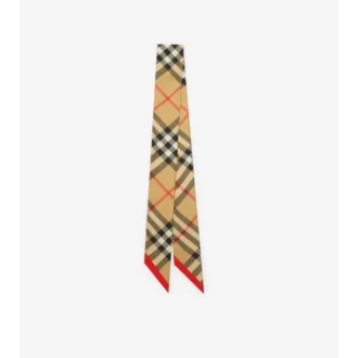 Sciarpa in seta a quadri skinny