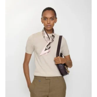 Sciarpa in seta a quadri skinny