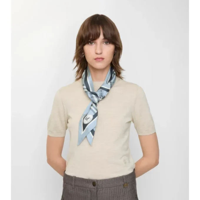 Sciarpa in seta a quadri skinny