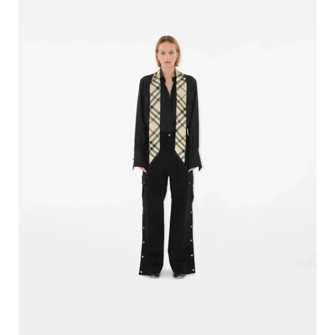 Sciarpa in seta a quadri skinny