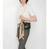 Sciarpa in seta a quadri skinny