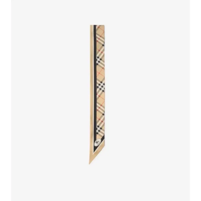 Sciarpa in seta a quadri skinny
