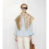Sciarpa in seta con motivo Belt Check
