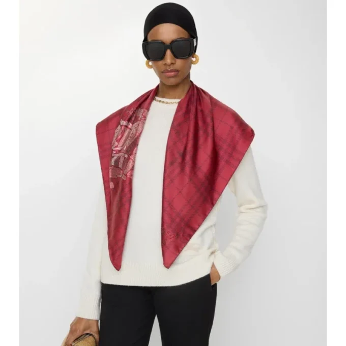 Sciarpa in seta Crystal EKD Check