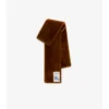 Sciarpa in shearling a quadri stretti