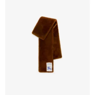 Sciarpa in shearling a quadri stretti