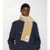 Sciarpa in shearling a quadri stretti