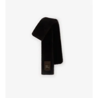 Sciarpa in shearling con etichetta stretta