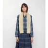 Sciarpa in shearling con etichetta stretta