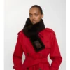 Sciarpa in shearling con etichetta stretta