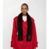 Sciarpa in shearling con etichetta stretta
