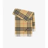 Sciarpa larga in cashmere con motivo EKD a punto croce