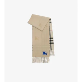 Sciarpa reversibile in cashmere con motivo EKD Check