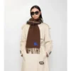 Sciarpa reversibile in cashmere con motivo EKD Check