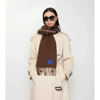 Sciarpa reversibile in cashmere con motivo EKD Check