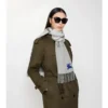 Sciarpa reversibile in cashmere con motivo EKD Check