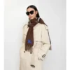 Sciarpa reversibile in cashmere con motivo EKD Check