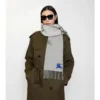 Sciarpa reversibile in cashmere con motivo EKD Check