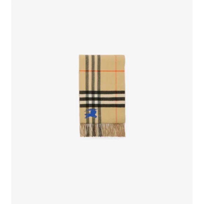 Sciarpa reversibile in cashmere con motivo EKD Check