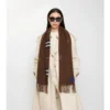 Sciarpa reversibile in cashmere con motivo EKD Check