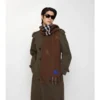 Sciarpa reversibile in cashmere con motivo EKD Check