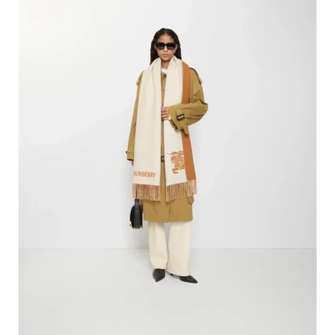 Sciarpa reversibile in cashmere EKD